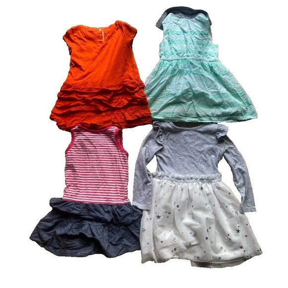 Girls Lot of 4 Play Dresses Cotton Stretch Mixed Brands Old Navy JCrew size 3T - Picture 15 of 15